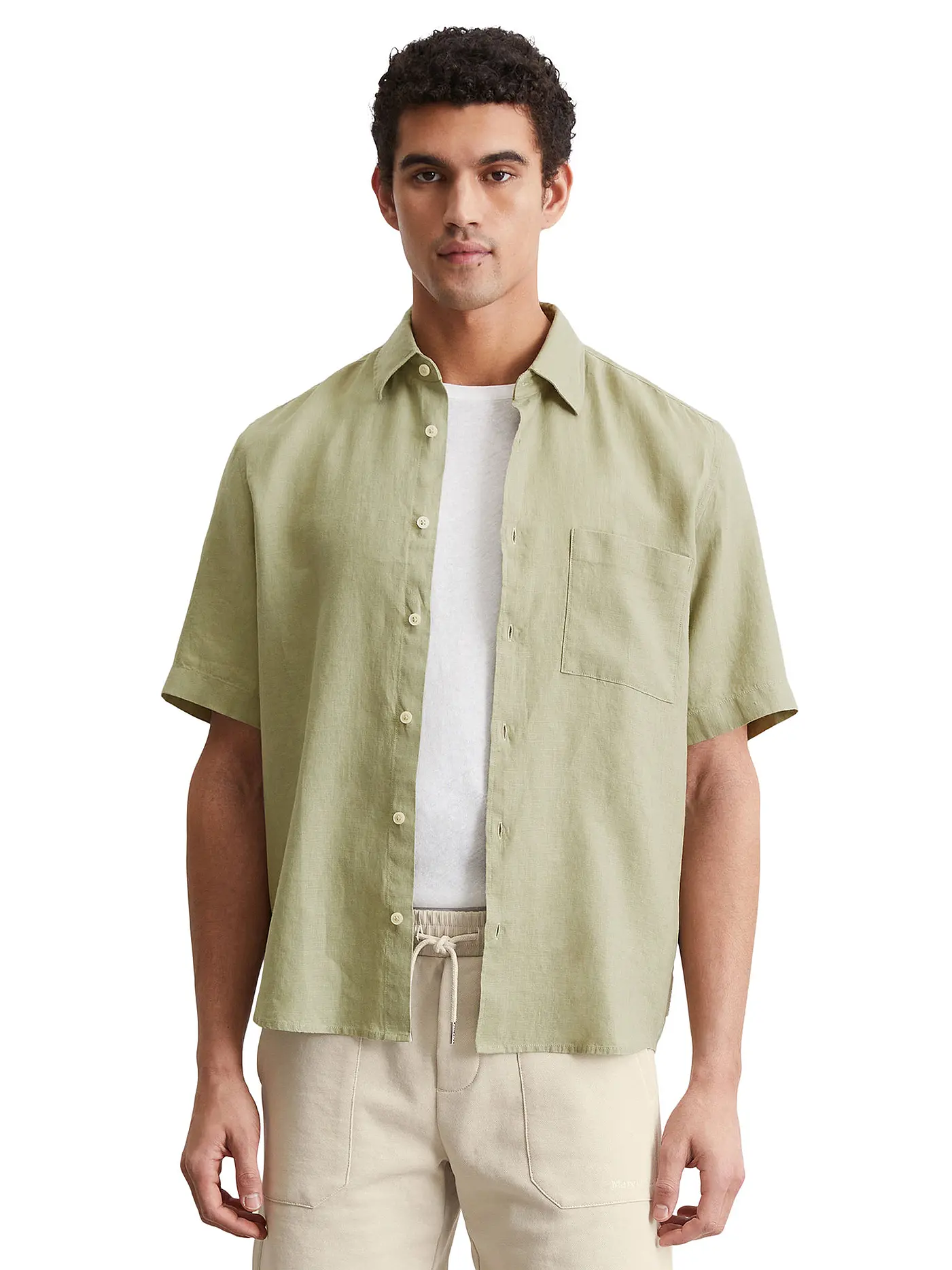 MARC O'POLO | Leinenhemd Regular Fit | olive